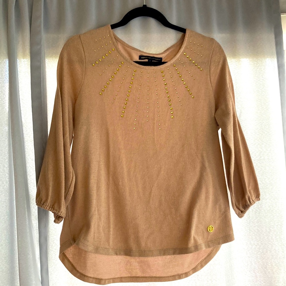 Gold sparkle 3/4 length sleeve top